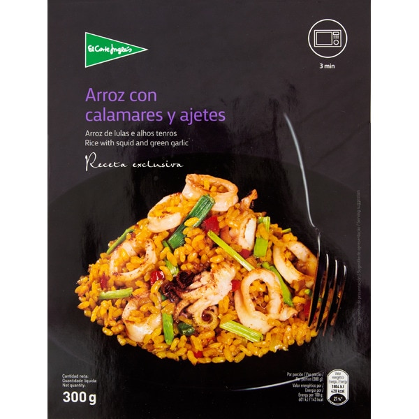Reis mit Tintenfisch und Knoblauchsprossen Schale 300 g