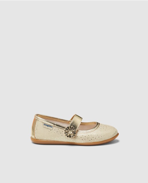 girls gold mary janes