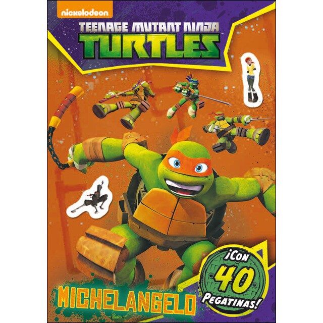 Las tortugas ninja. Michelangelo. Actividades con pegatinas (Tapa blanda)
