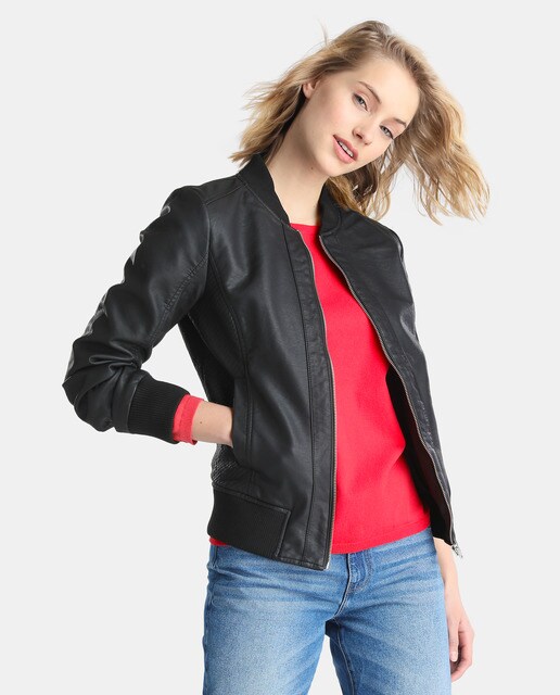 Cazadora Bomber De Mujer Green Coast De Polipiel Green Coast
