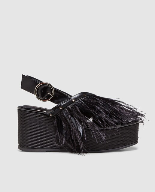 Sandalias De Cuña De Mujer Sixtyseven De Color Negro Con