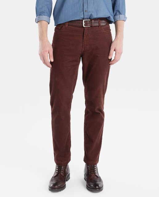 mens red corduroy trousers