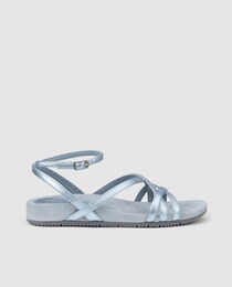 metallic blue sandals
