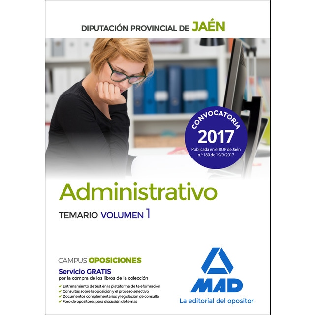 Administrativos de la diputación provincial de jaén. Temario volumen 1.pdf