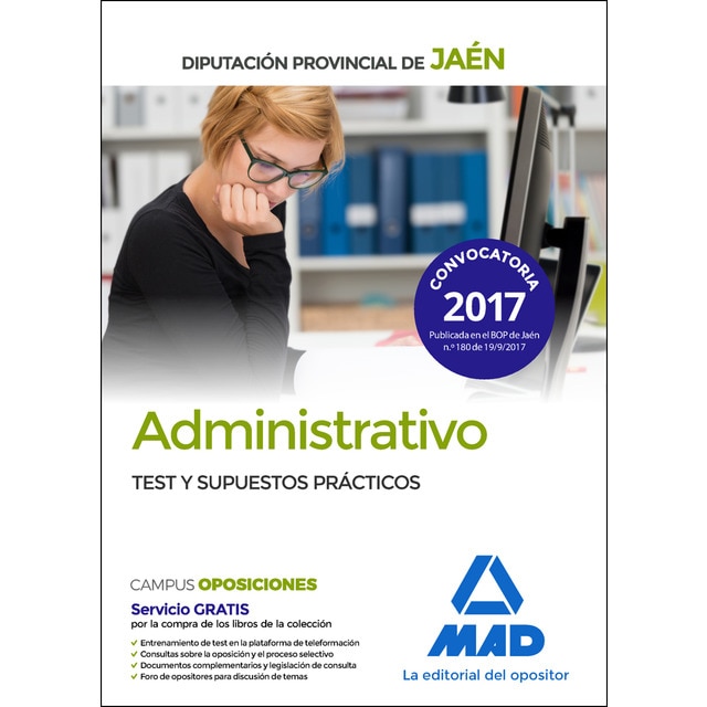 Administrativos de la diputación provincial de jaén. Test y supuestos prácticos.pdf