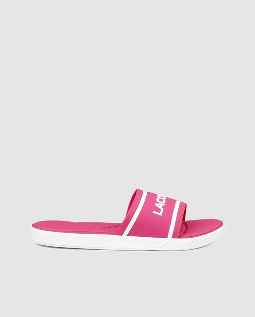 Lacoste's women's pink flip-flops with the brand name · Fashion · El ...