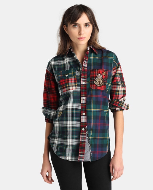 polo ralph lauren women's plaid shirt