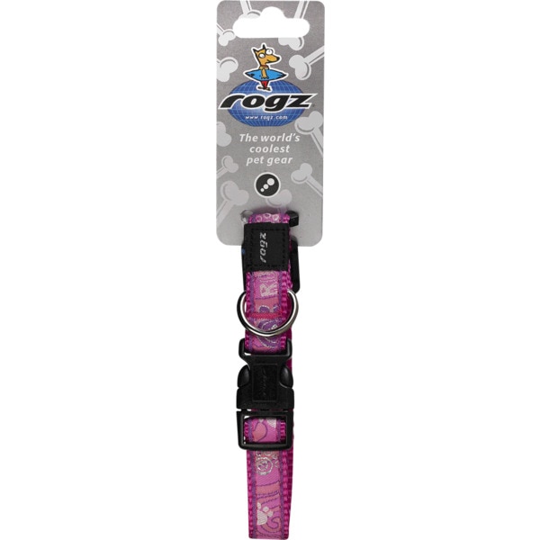Rogz Coleira Classic Collar, Rosa, M