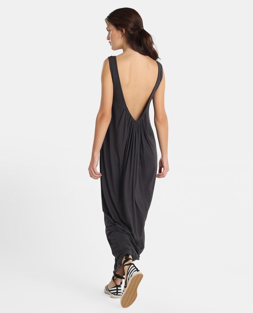 long dark grey dress