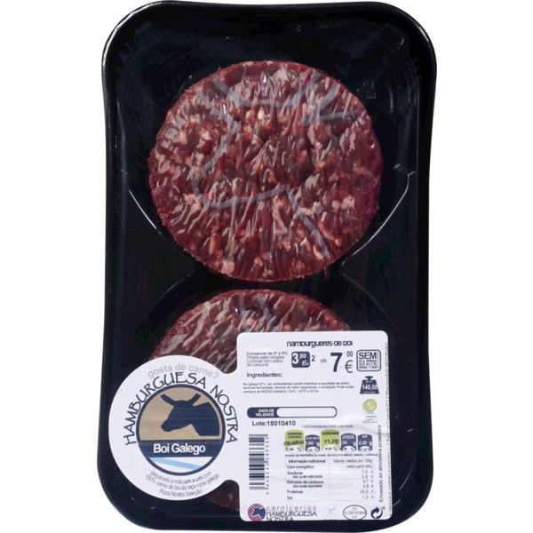 Hambúrguer Boi Galego 2 Unidades embalagem 280 g