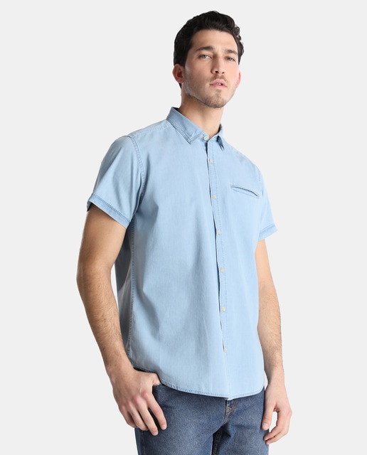 camisa vaquera manga corta