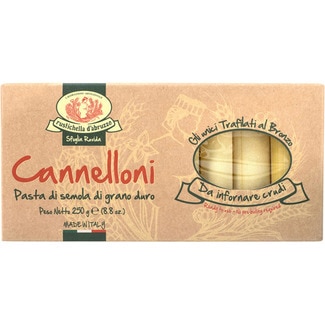 RUSTICHELLA D'ABRUZZO Cannelloni Pasta aus Hartweizengrieß Behälter 250 g