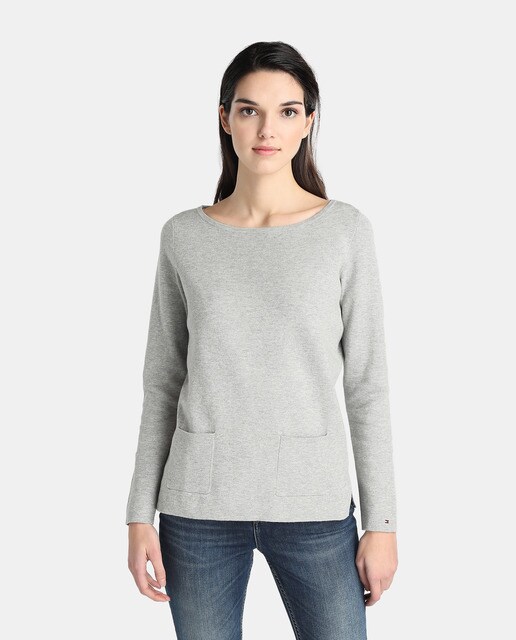 tommy hilfiger grey sweater women's