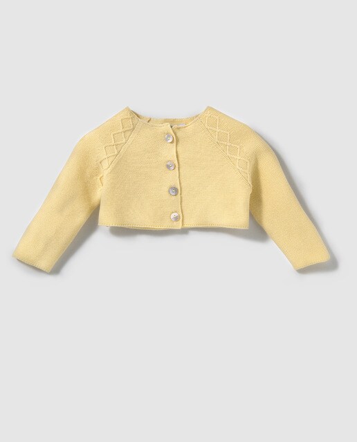 boys yellow cardigan
