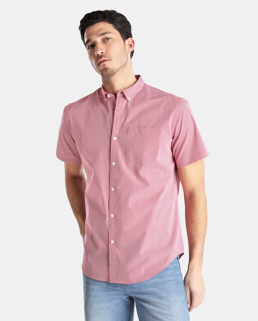 camisa rosa palo hombre