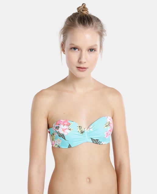 push up bandeau swim top