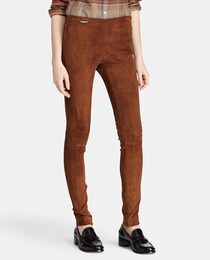 tan suede trousers