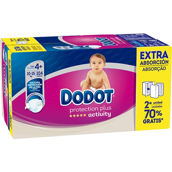 pañales dodot 4 plus