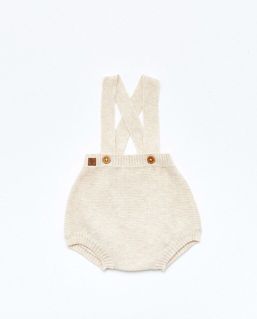 beige romper baby girl