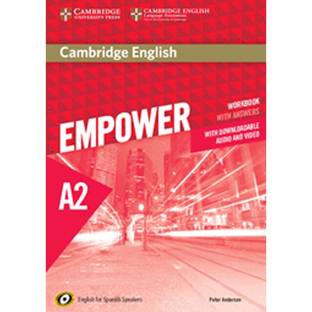 Cambridge english empower for spanish speakers a2 workbook with answers, with downloadable audio and video (Tapa blanda)
