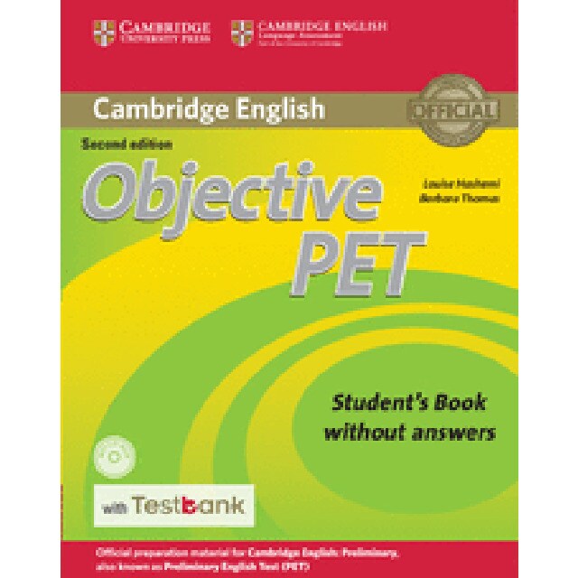 Objective pet student's book without answers with cd-rom with testbank 2nd edition (Tapa blanda)