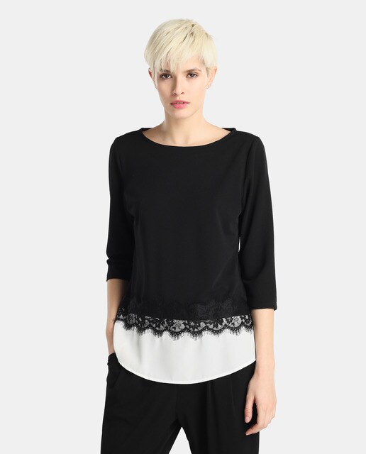 camisetas con encaje mujer
