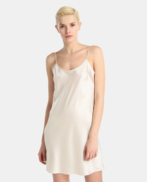 Camisa de noite Moon River curta acetinada