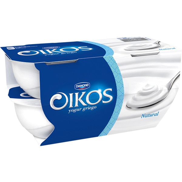 yogur griego natural sin gluten pack 4 unidades 110 g · DANONE OIKOS