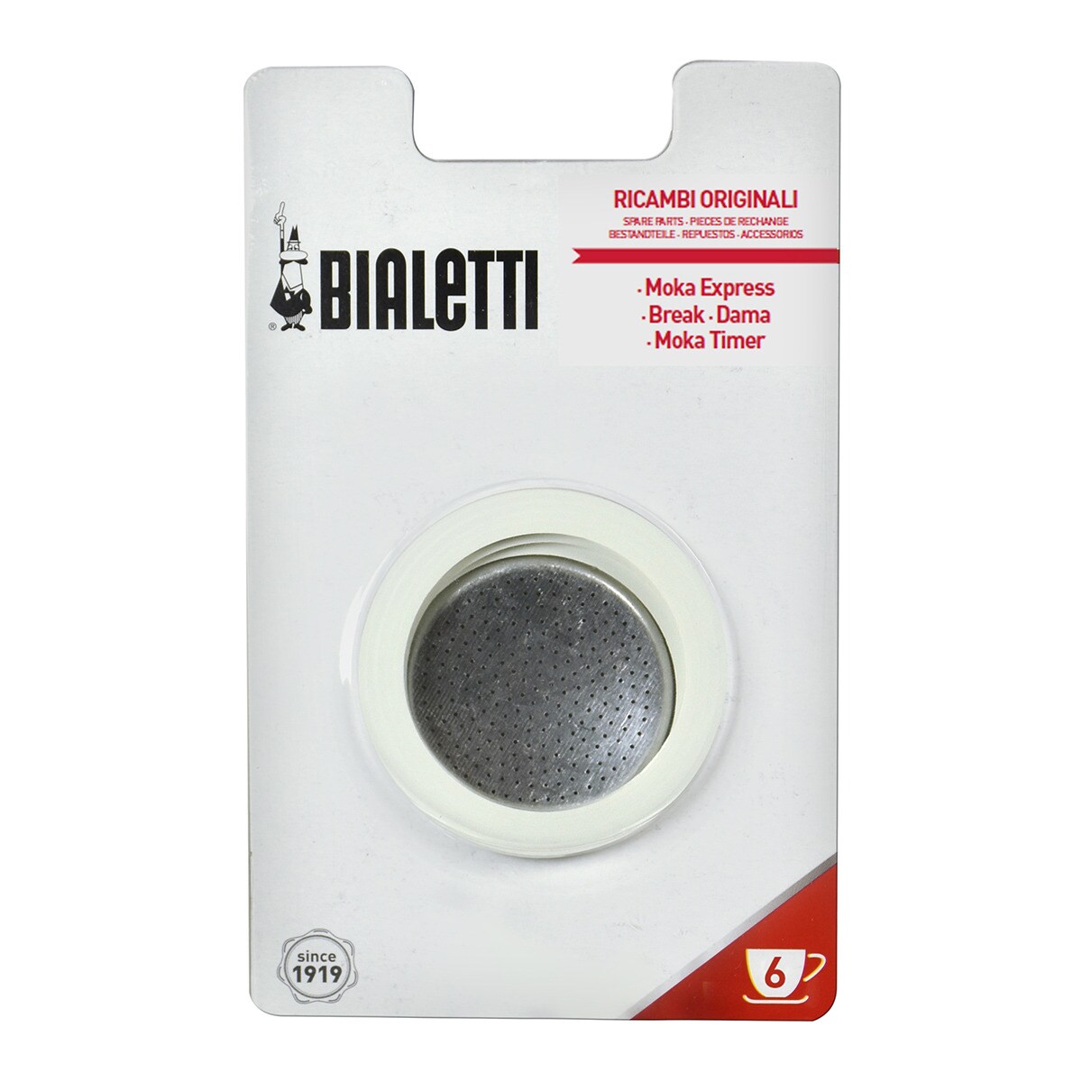 Bialetti - Set De 3 Gomas Y Un Filtro De Respuesto Para Cafetera Moka Aluminio Gris Claro En Oferta Bialetti - Set De 3 Gomas Y Un Filtro De Respuesto Para Cafetera Moka Aluminio Bialetti.