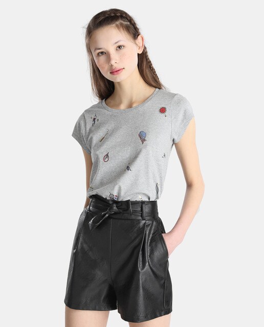 Tintoretto Joven Ella · Moda · El Corte Inglés · 14 Camiseta de mujer Tintoretto gris con print all over