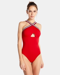 tommy hilfiger criss cross swimsuit