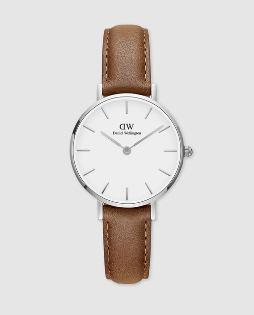 Reloj de mujer Daniel Wellinton Durham DW00100240 de piel marrón