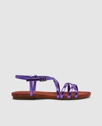 flat purple sandals