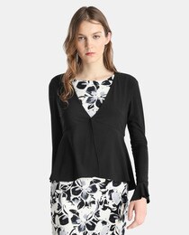 black frill cardigan