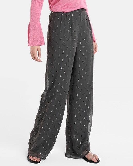 grey evening trousers