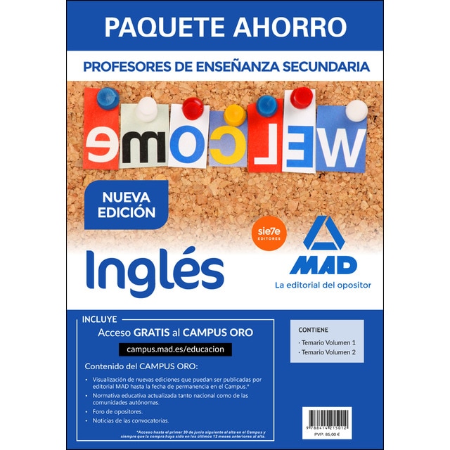 Paquete ahorro geografía e historia. Cuerpo de profesores de enseñanza secundaria
