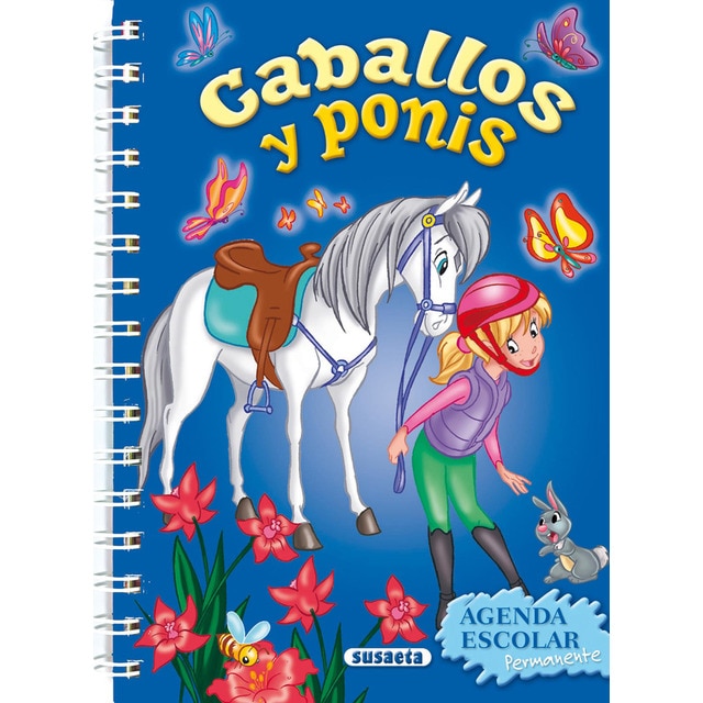 Agenda escolar permanente - Caballos y ponis