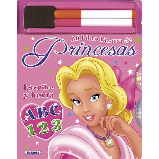 Mi libro pizarra de princesas. Letras y números