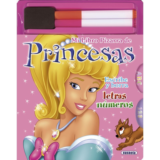 Mi libro pizarra de princesas. Letras y números