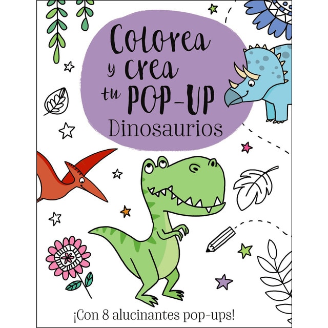 Colorea y crea tu pop-up. Dinosaurios.pdf
