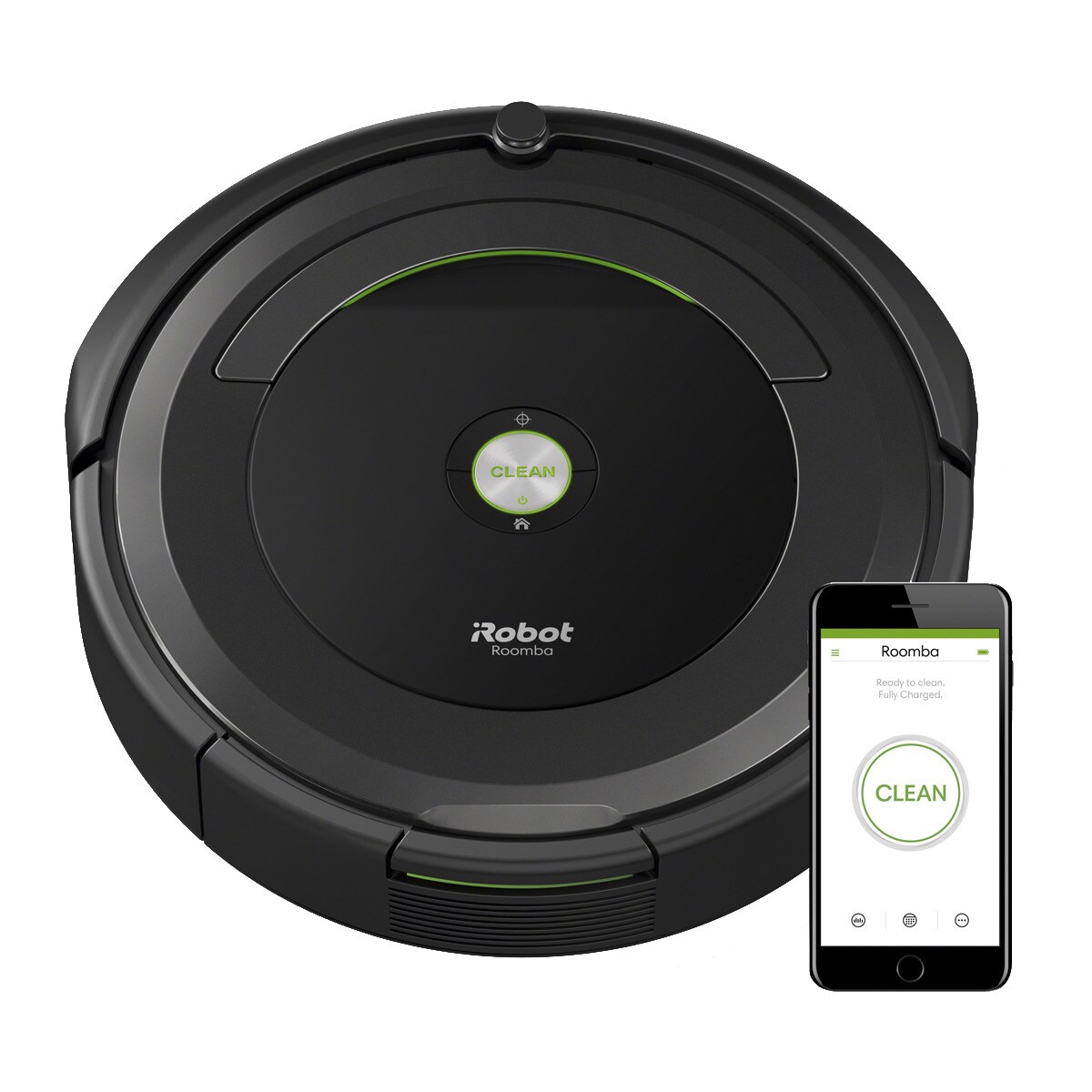 Aspirador Irobot Roomba 696 autonomía 60 min inteligente control remoto y programación app 0 w decibelios r696040 33 06