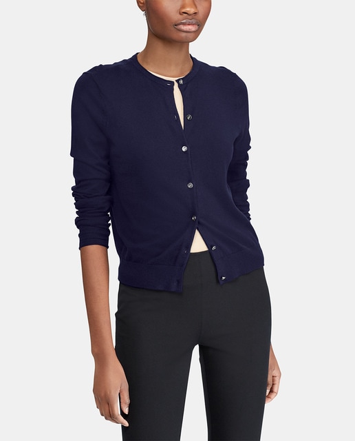 ralph lauren blue cardigan