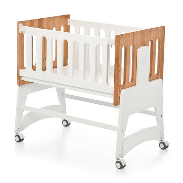 white gliding crib