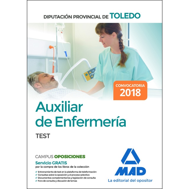 Auxiliar de enfermería de la diputación provincial de toledo. Test