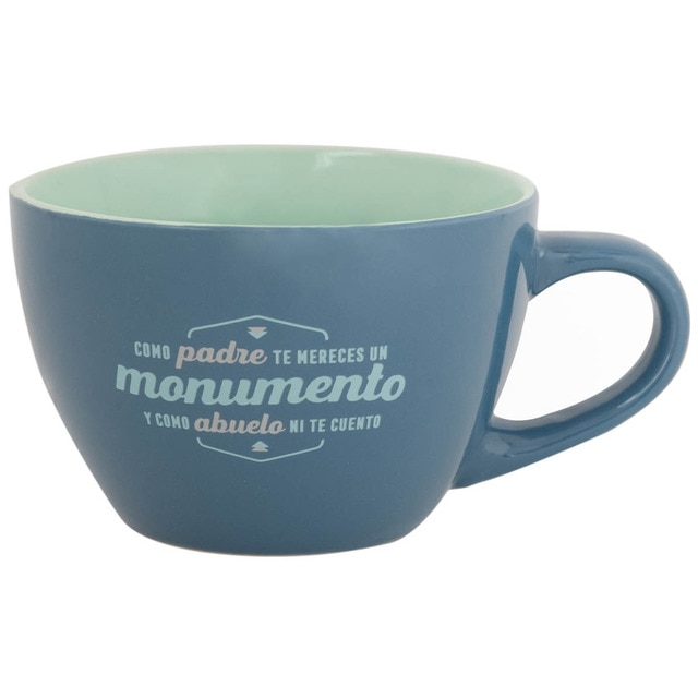 Taza y Plato Mr. Wonderful: Como padre te mereces un monumento y como abuelo ni te cuento