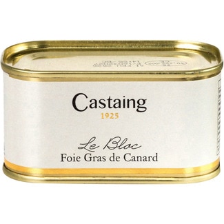 CASTAING Natural duck foie gras block tin 200 g