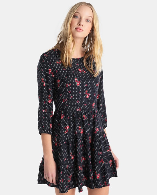 womens green polka dot dress