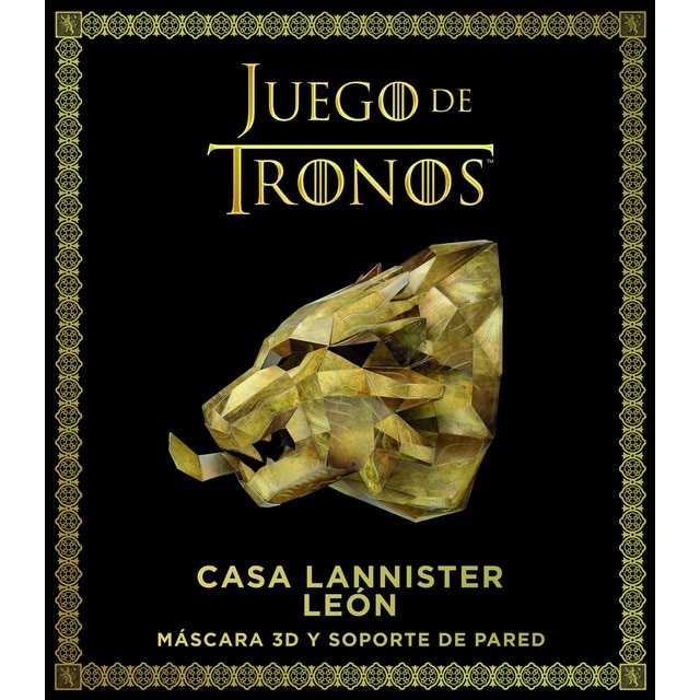Juego de Tronos. Casa Lannister: león: Máscara 3D y soporte de pared (Tapa blanda)