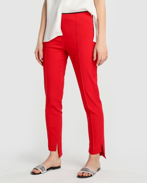 side zip skinny trousers