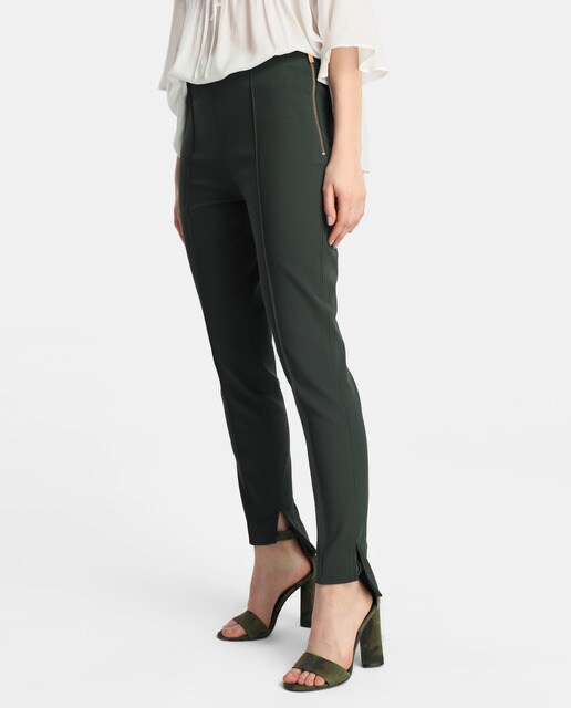 side zip skinny trousers